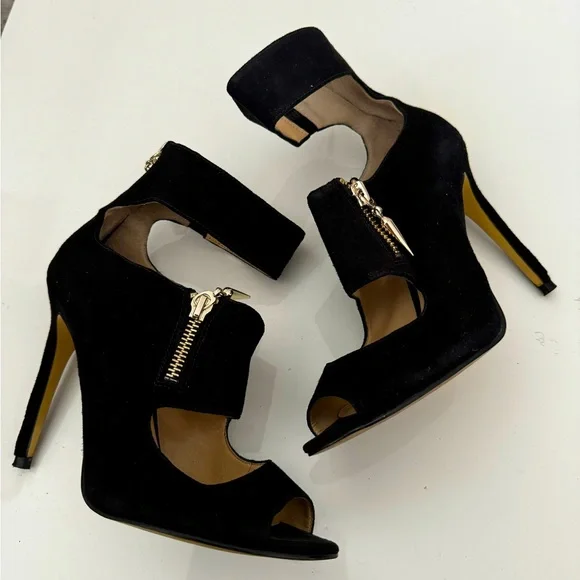 Escarpins Talons Chaton Enzo Angiolini Eatakesha Noir Cuir - Taille 6 US - Neufs En Boîte - Modèle Vitrine